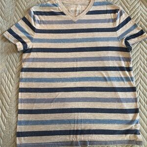 Urban Pipeline Blue and Gray V-Neck Tee